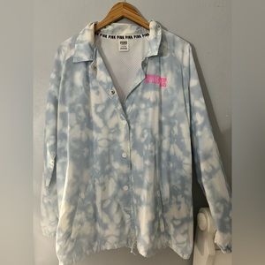 pink windbreaker jacket